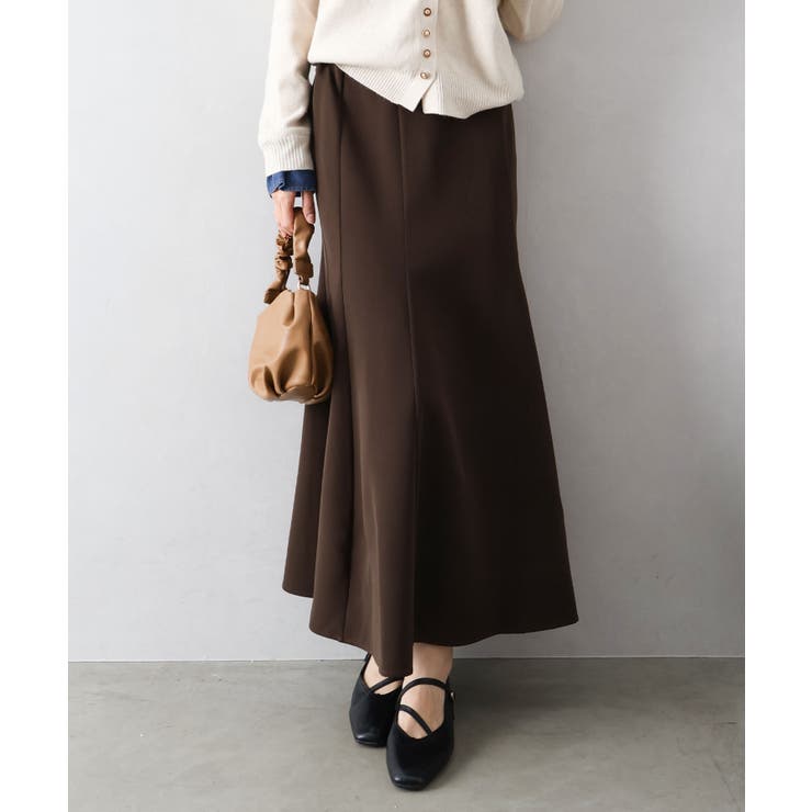 ブラウン | ジョーゼットマーメイドロングスカート | SpRay