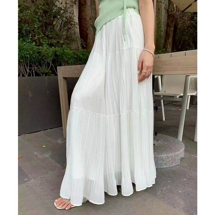 アイボリー | プリーツティアードスカート | SpRay