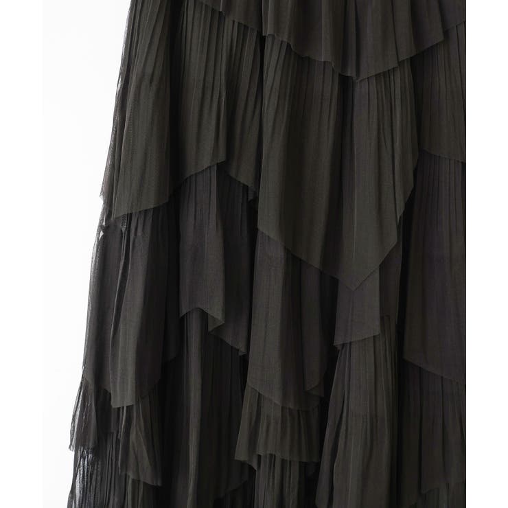 チュールプリーツフリルアシメロングスカート | SpRay | 詳細画像30 