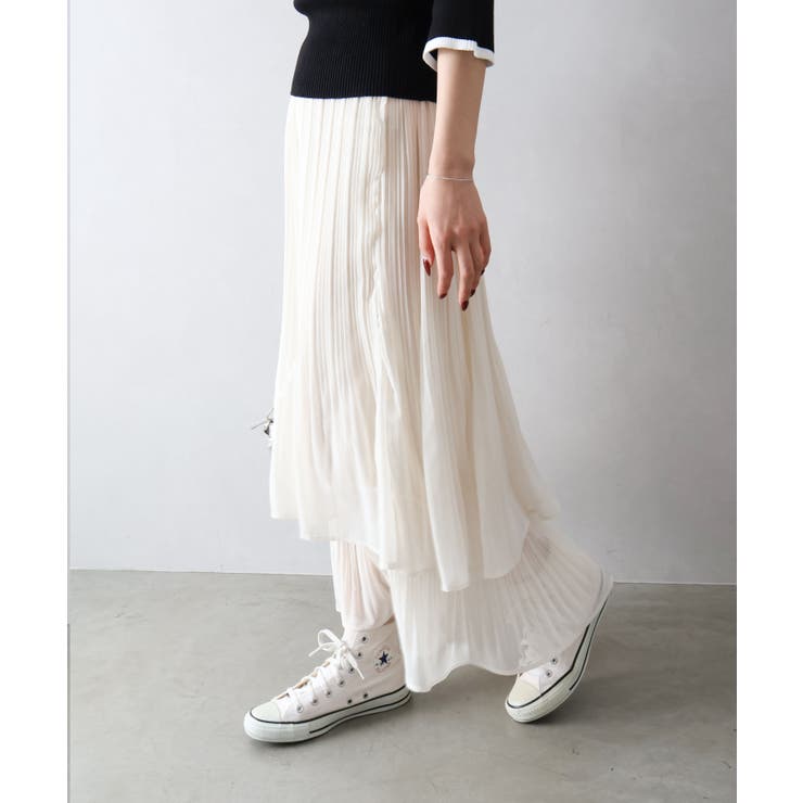 シアプリーツティアードスカート | SpRay | 詳細画像9 