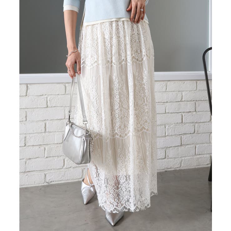 レースリバーシブルロングスカート | SpRay | 詳細画像24 