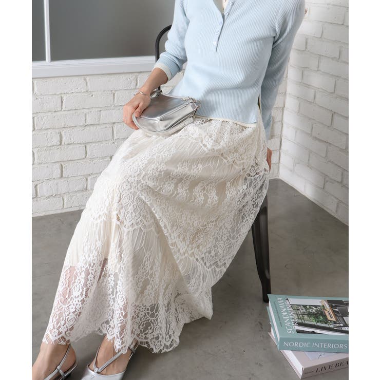 レースリバーシブルロングスカート | SpRay | 詳細画像25 