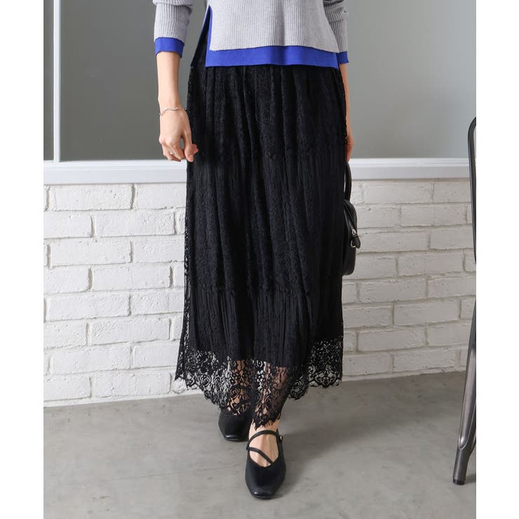 レースリバーシブルロングスカート | SpRay | 詳細画像3 