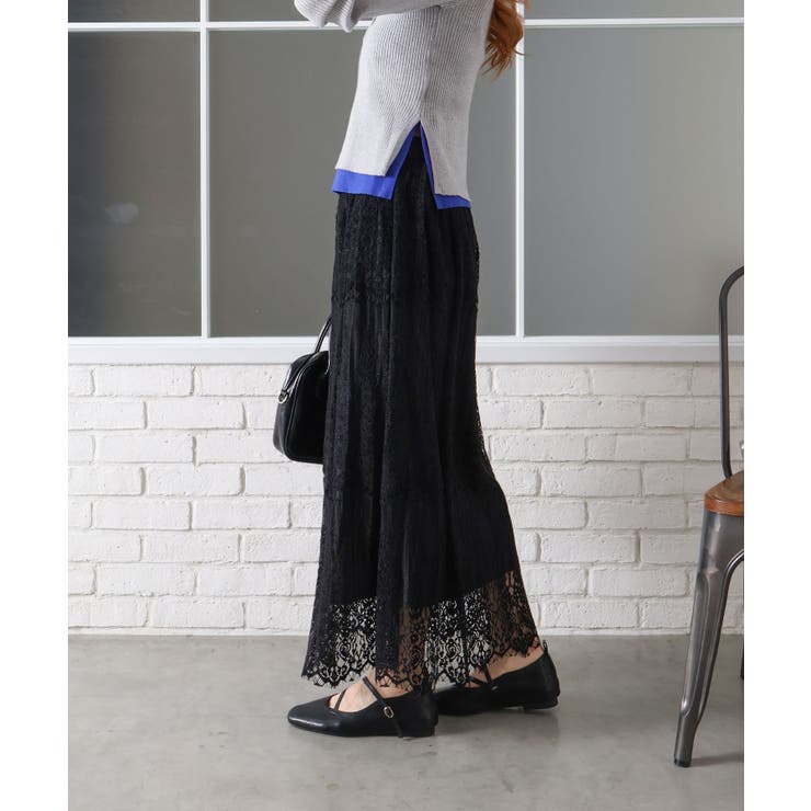 レースリバーシブルロングスカート | SpRay | 詳細画像4 