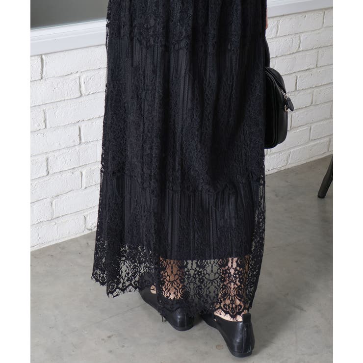 レースリバーシブルロングスカート | SpRay | 詳細画像6 