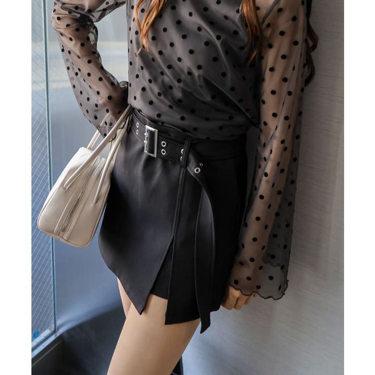 ベルト付きスリットミニスカート | SpRay | 詳細画像2 