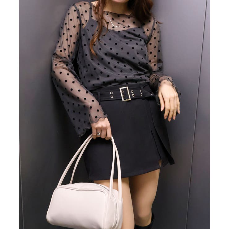 ベルト付きスリットミニスカート | SpRay | 詳細画像6 