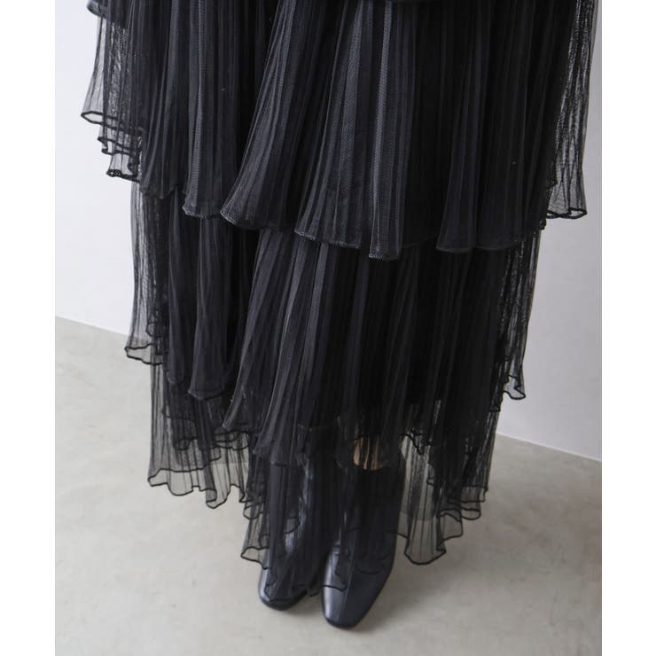 チュールティアードロングスカート | SpRay | 詳細画像9 