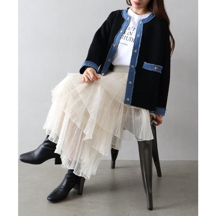 チュールティアードロングスカート | SpRay | 詳細画像12 