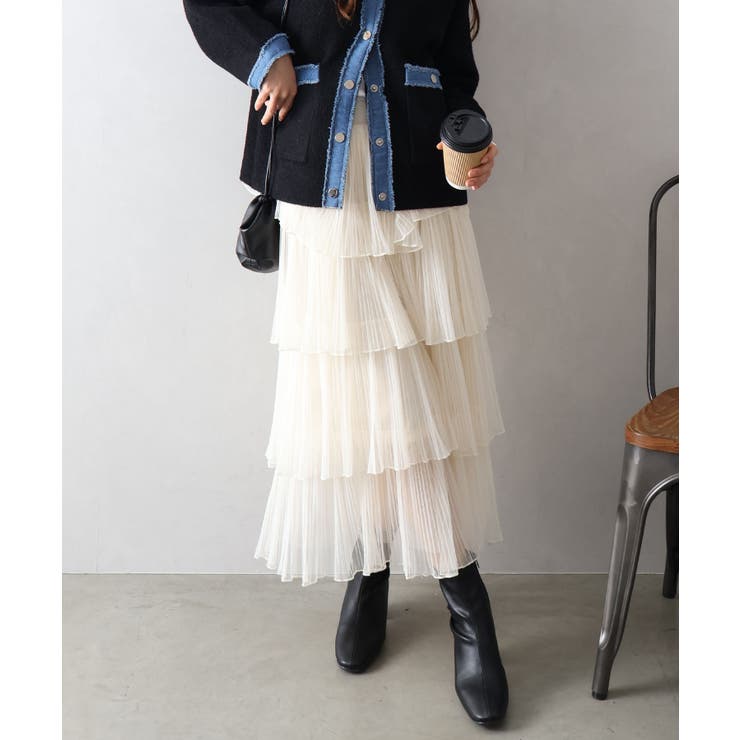 チュールティアードロングスカート | SpRay | 詳細画像13 