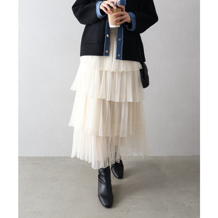 チュールティアードロングスカート | SpRay | 詳細画像15 