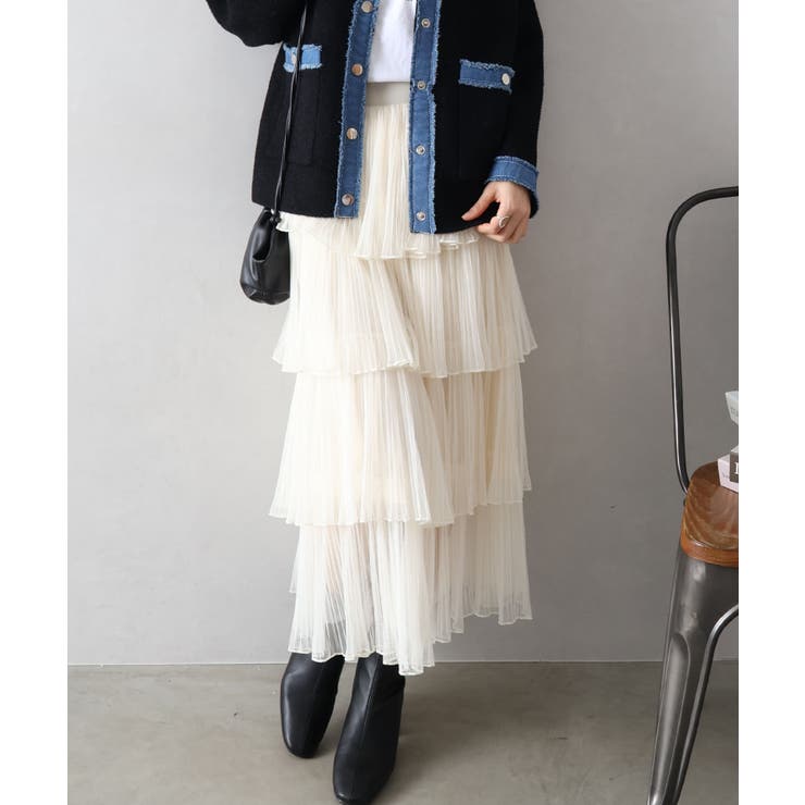 チュールティアードロングスカート | SpRay | 詳細画像16 