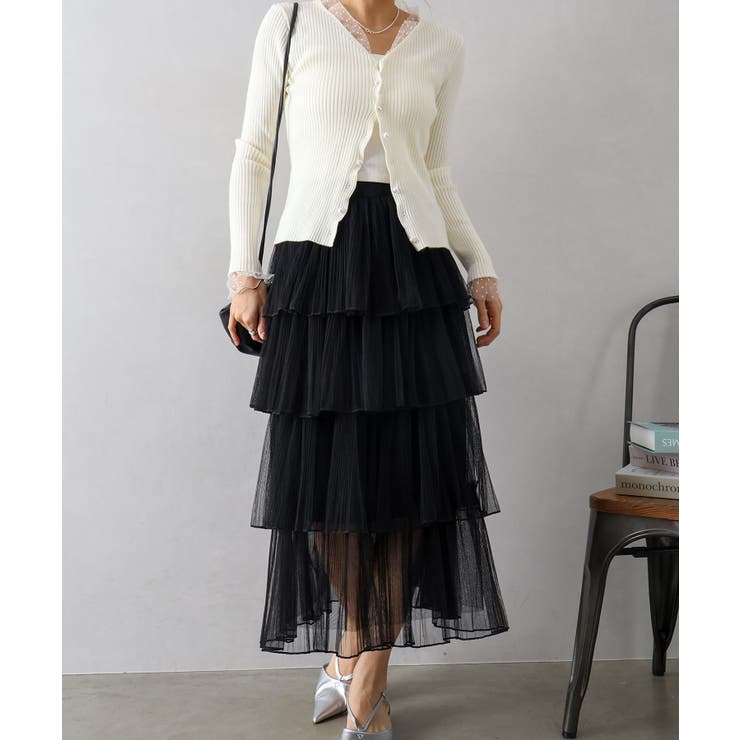 チュールティアードロングスカート | SpRay | 詳細画像24 