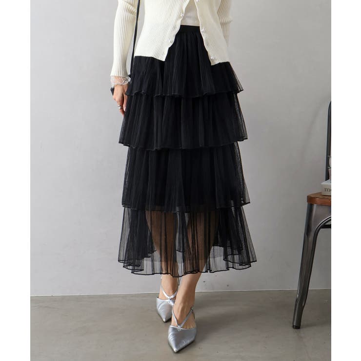 チュールティアードロングスカート | SpRay | 詳細画像25 