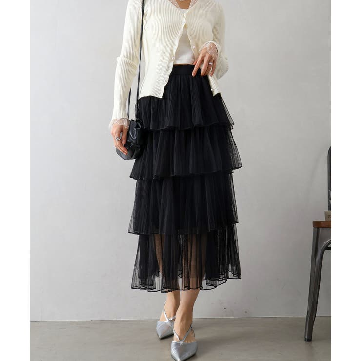 チュールティアードロングスカート | SpRay | 詳細画像26 