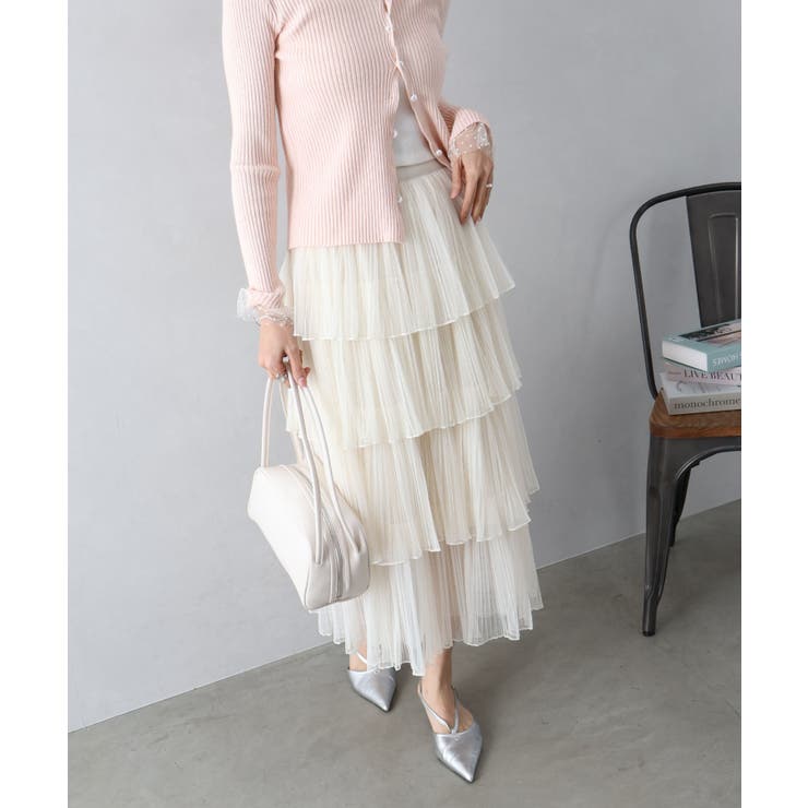 チュールティアードロングスカート | SpRay | 詳細画像30 