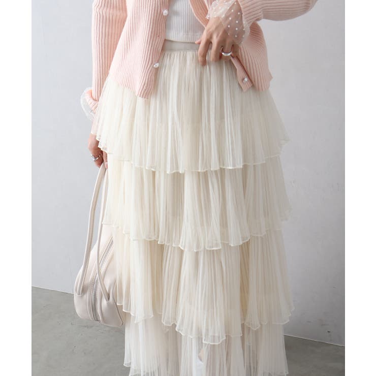 チュールティアードロングスカート | SpRay | 詳細画像32 