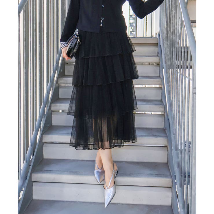 チュールティアードロングスカート | SpRay | 詳細画像35 