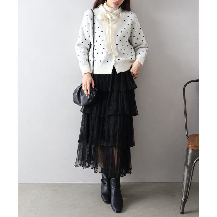 チュールティアードロングスカート | SpRay | 詳細画像4 