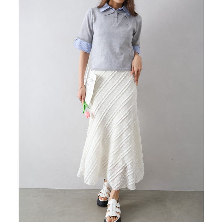 カットレースフレアロングスカート | SpRay | 詳細画像10 