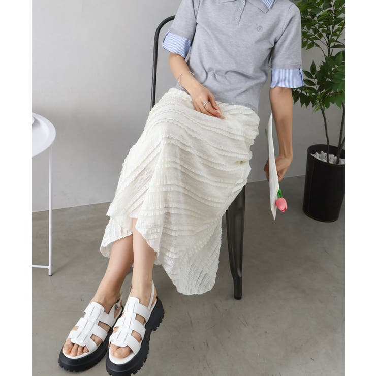 カットレースフレアロングスカート | SpRay | 詳細画像11 