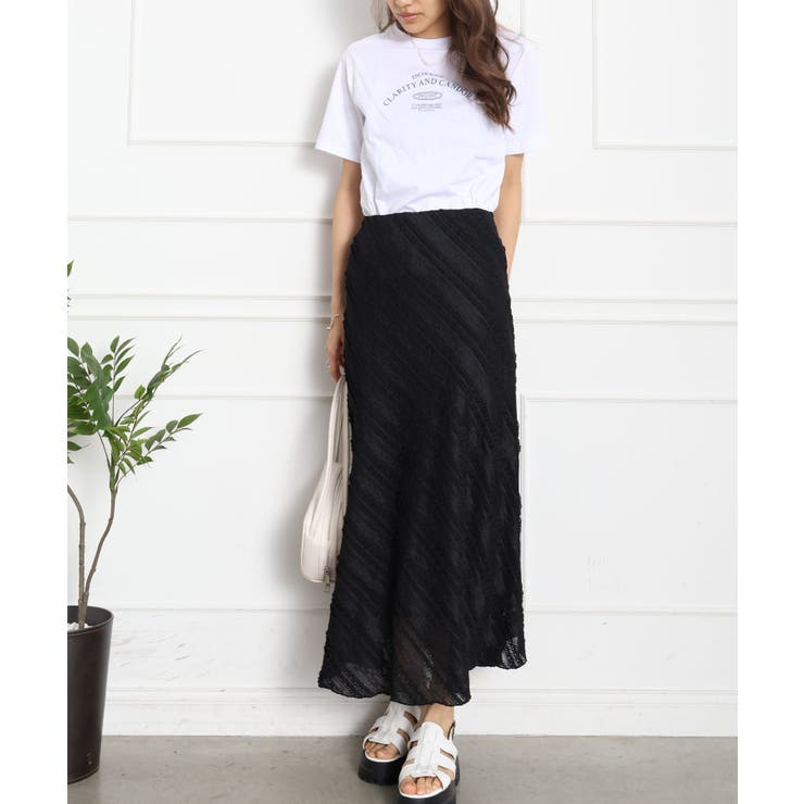 カットレースフレアロングスカート | SpRay | 詳細画像3 