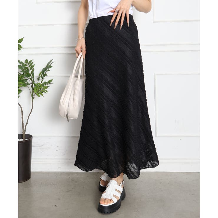 カットレースフレアロングスカート | SpRay | 詳細画像7 