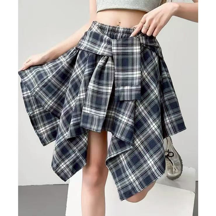 チェックアシメミニスカート | SpRay | 詳細画像13 