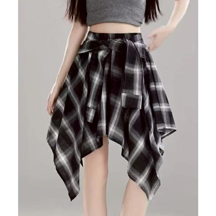 チェックアシメミニスカート | SpRay | 詳細画像14 