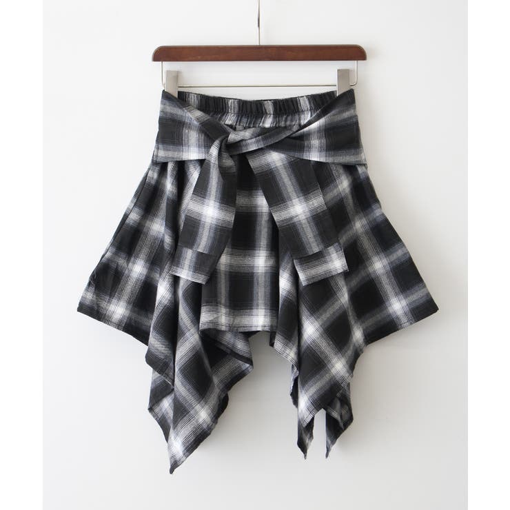 チェックアシメミニスカート | SpRay | 詳細画像16 