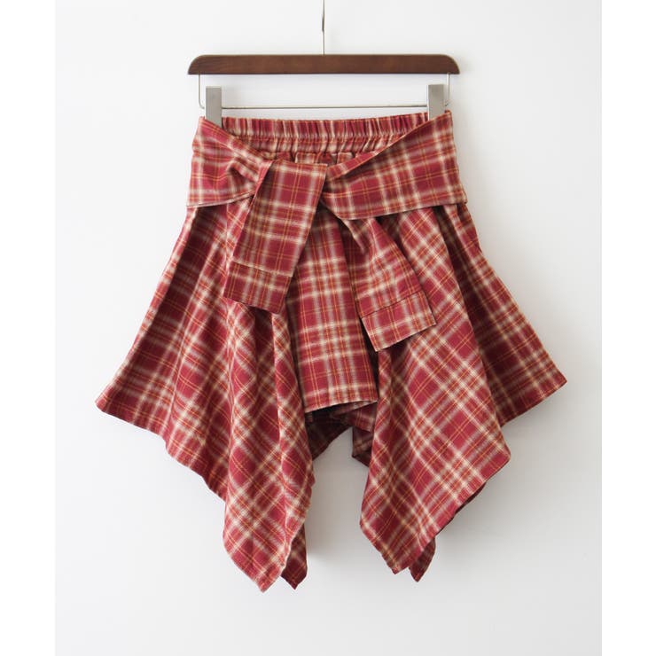 チェックアシメミニスカート | SpRay | 詳細画像17 