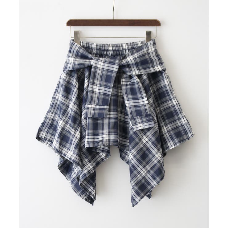 チェックアシメミニスカート | SpRay | 詳細画像18 