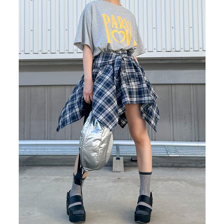 チェックアシメミニスカート | SpRay | 詳細画像29 