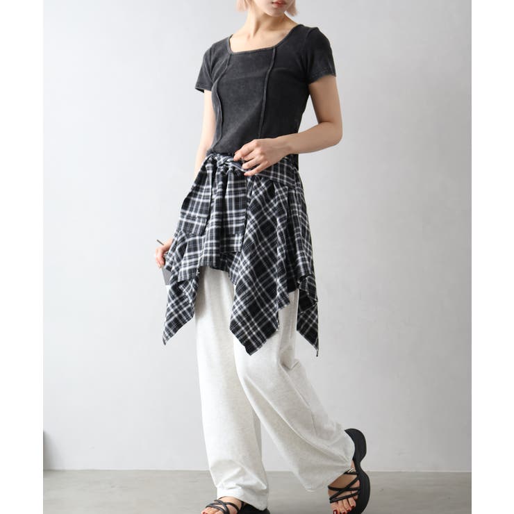 チェックアシメミニスカート | SpRay | 詳細画像47 