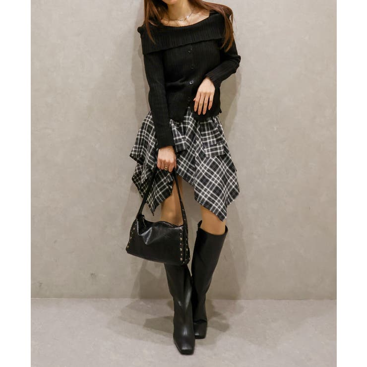 チェックアシメミニスカート | SpRay | 詳細画像56 