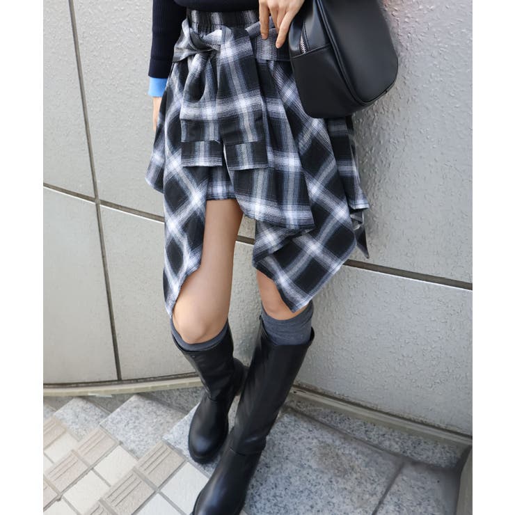 チェックアシメミニスカート | SpRay | 詳細画像59 