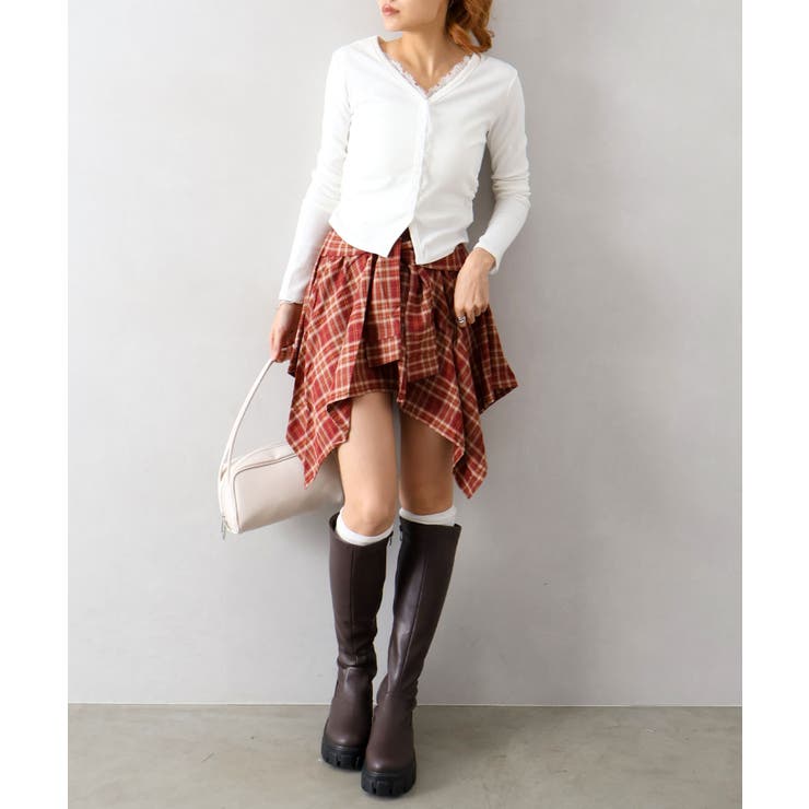 チェックアシメミニスカート | SpRay | 詳細画像66 