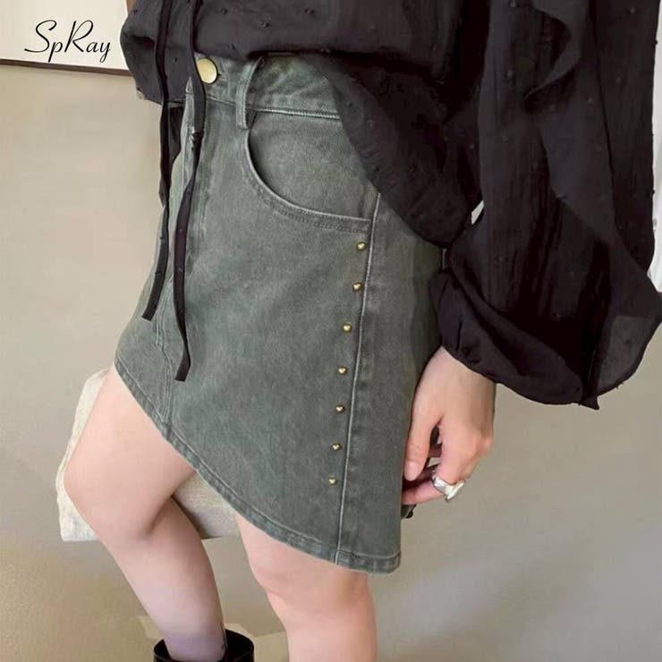 サイドスタッズミニスカート | SpRay | 詳細画像1 