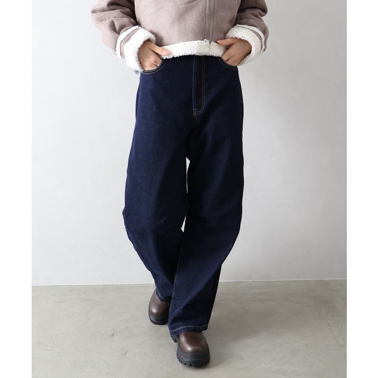 インディゴブルー | カーブデニムパンツ | SpRay