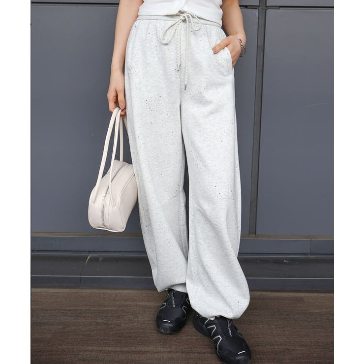 スタッズ付スウェットパンツ[品番：SPRW0010998]｜SpRay（スプレイ