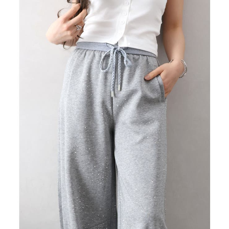 スタッズ付スウェットパンツ[品番：SPRW0010998]｜SpRay（スプレイ