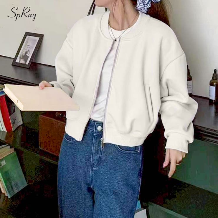 スウェットクロップドブルゾン | SpRay | 詳細画像1 