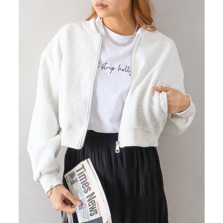 スウェットクロップドブルゾン | SpRay | 詳細画像9 