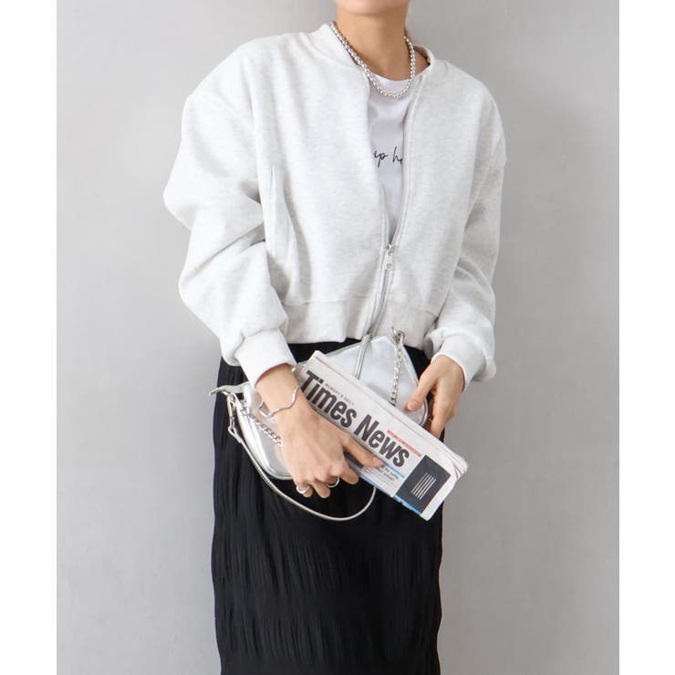 スウェットクロップドブルゾン | SpRay | 詳細画像13 