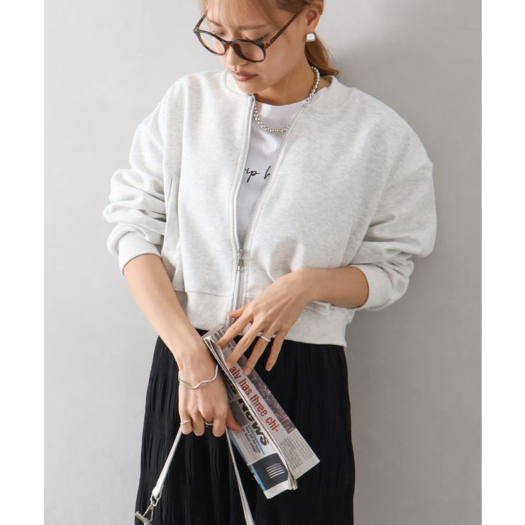 スウェットクロップドブルゾン | SpRay | 詳細画像14 