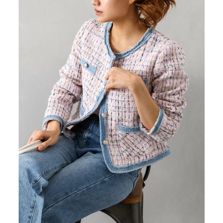 デニムトリミツィードジャケット | SpRay | 詳細画像25 