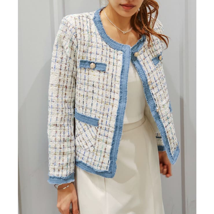 デニムトリミツィードジャケット | SpRay | 詳細画像2 