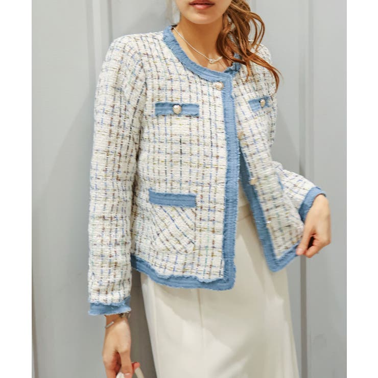 デニムトリミツィードジャケット | SpRay | 詳細画像4 