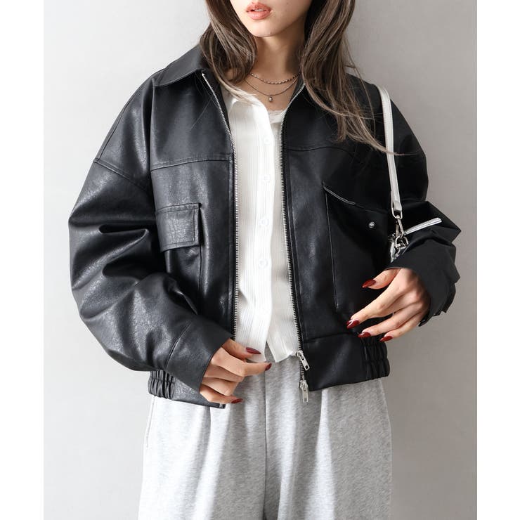 アンティークレザーダブルZIPブルゾン | SpRay | 詳細画像18 