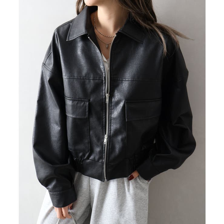 アンティークレザーダブルZIPブルゾン | SpRay | 詳細画像22 